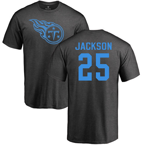 Tennessee Titans Men Ash Adoree  Jackson One Color NFL Football #25 T Shirt